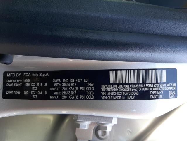 Photo 10 from auction – 2016 FIAT 500X TREKK with VIN ZFBCFXCT1GP513840