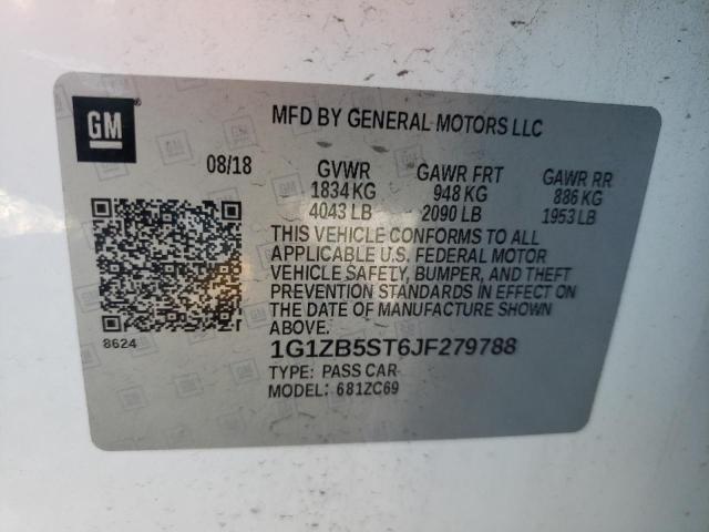 Photo 10 from auction – 2018 CHEVROLET MALIBU LS with VIN 1G1ZB5ST6JF279788