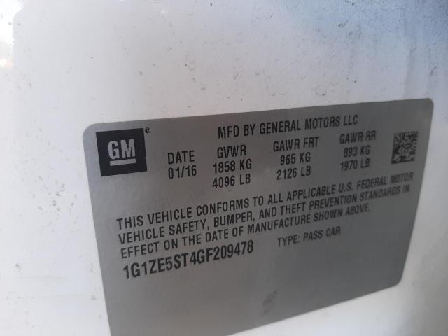 Photo 10 from auction – 2016 CHEVROLET MALIBU LT with VIN 1G1ZE5ST4GF209478