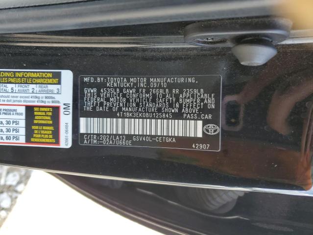 Photo 10 from auction – 2011 TOYOTA CAMRY SE with VIN 4T1BK3EK0BU125845
