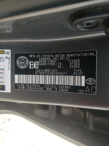 Photo 10 from auction – 2008 TOYOTA COROLLA MA with VIN 2T1KR32E98C695671