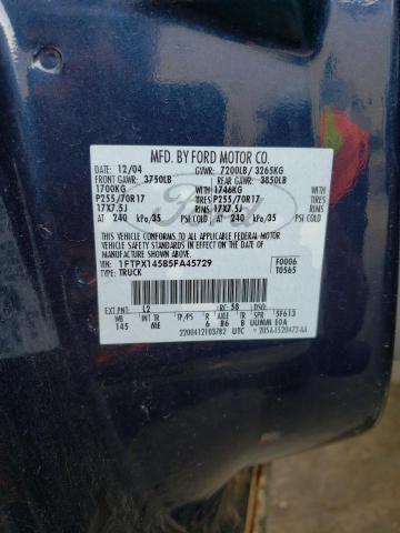 Photo 10 from auction – 2005 FORD F150 with VIN 1FTPX14585FA45729