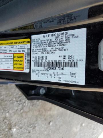 Photo 10 from auction – 2020 FORD FUSION SE with VIN 3FA6P0HD1LR170102
