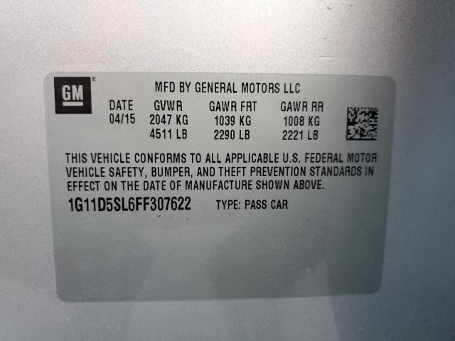 Photo 10 from auction – 2015 CHEVROLET MALIBU 2LT with VIN 1G11D5SL6FF307622