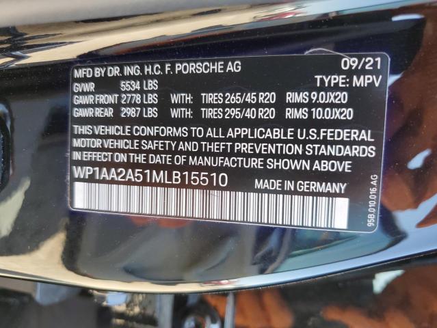 Photo 10 from auction – 2021 PORSCHE MACAN with VIN WP1AA2A51MLB15510