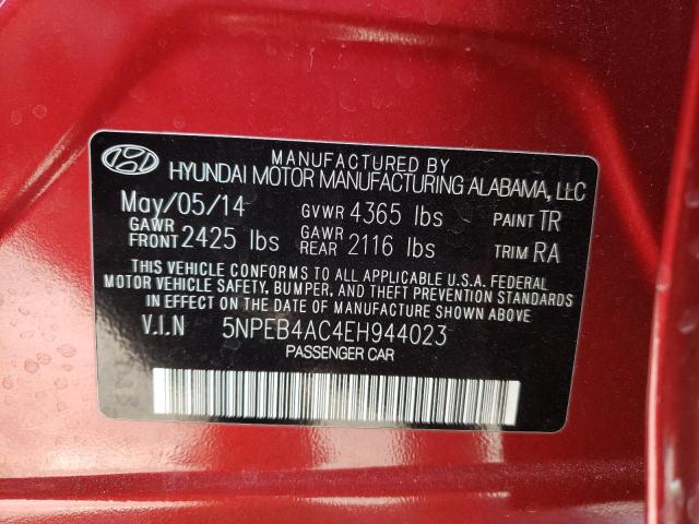 Photo 10 from auction – 2014 HYUNDAI SONATA GLS with VIN 5NPEB4AC4EH944023