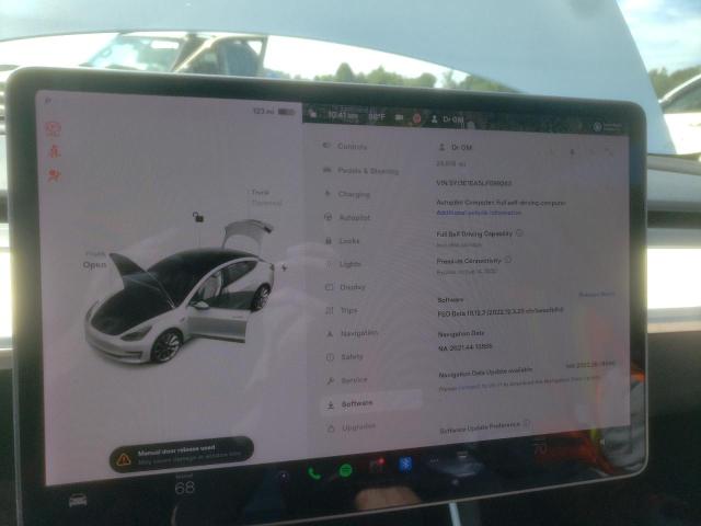 Photo 8 from auction – 2020 TESLA MODEL 3 with VIN 5YJ3E1EA5LF599263