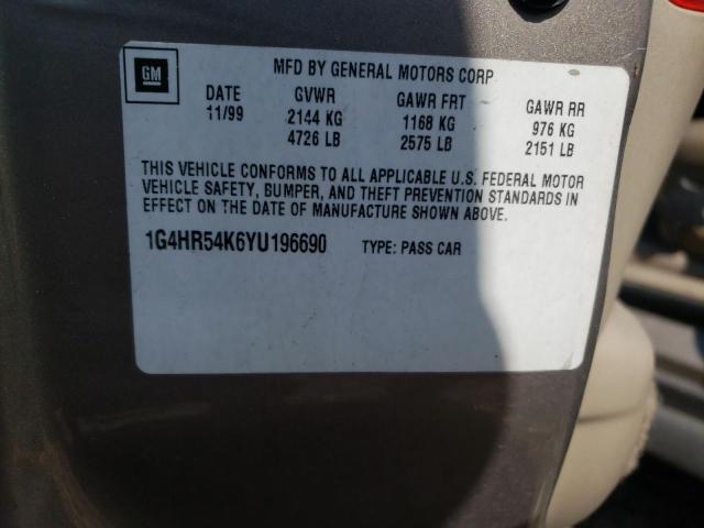 Zdjęcie 10 z aukcji – 2000 BUICK LESABRE LI z VIN 1G4HR54K6YU196690