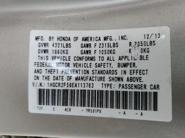 Photo 10 from auction – 2014 HONDA ACCORD SPO with VIN 1HGCR2F56EA113763