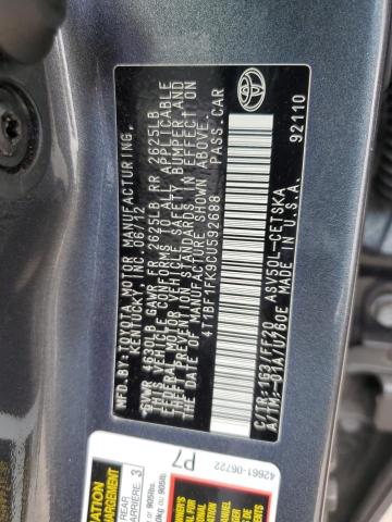 Photo 10 from auction – 2012 TOYOTA CAMRY BASE with VIN 4T1BF1FK9CU592688