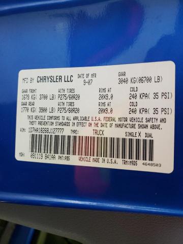 Photo 10 from auction – 2008 DODGE RAM 1500 S with VIN 1D7HA18268J127777
