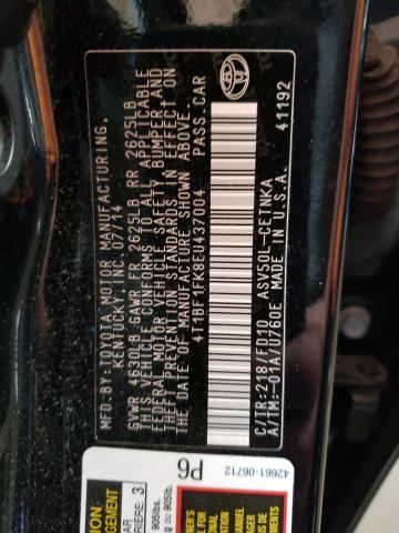 Photo 10 from auction – 2014 TOYOTA CAMRY L with VIN 4T1BF1FK8EU437004