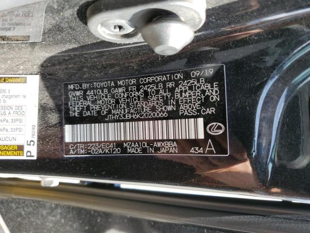 Photo 10 from auction – 2019 LEXUS UX 200 with VIN JTHY3JBH6K2020066