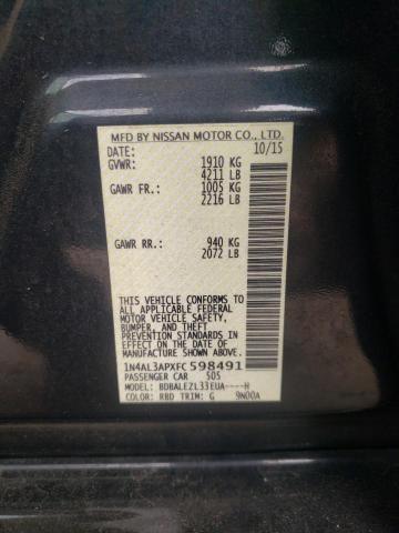 Photo 10 from auction – 2015 NISSAN ALTIMA 2.5 with VIN 1N4AL3APXFC598491