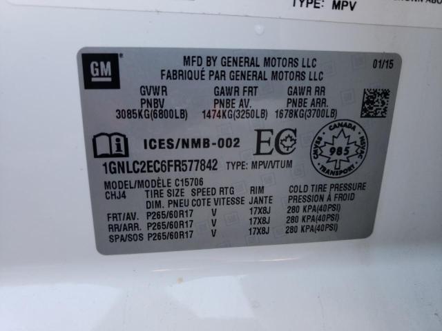 Photo 10 from auction – 2015 CHEVROLET TAHOE POLI with VIN 1GNLC2EC6FR577842