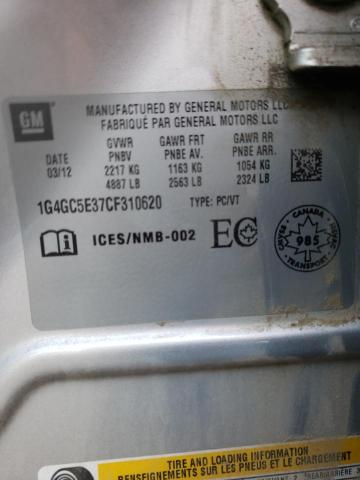 Photo 10 from auction – 2012 BUICK LACROSSE with VIN 1G4GC5E37CF310620