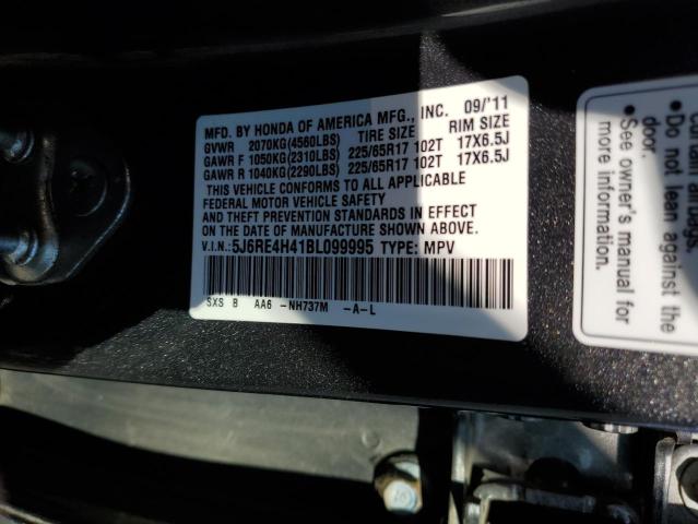 Photo 10 from auction – 2011 HONDA CR-V SE with VIN 5J6RE4H41BL099995
