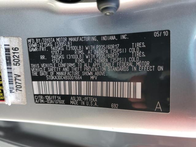 Photo 10 from auction – 2011 TOYOTA SIENNA BAS with VIN 5TDKA3DC4BS001664