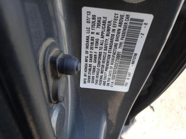 Photo 10 from auction – 2013 HONDA CIVIC LX with VIN 19XFB2F53DE258691