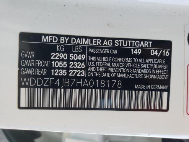 Photo 10 from auction – 2017 MERCEDES-BENZ E 300 with VIN WDDZF4JB7HA018178