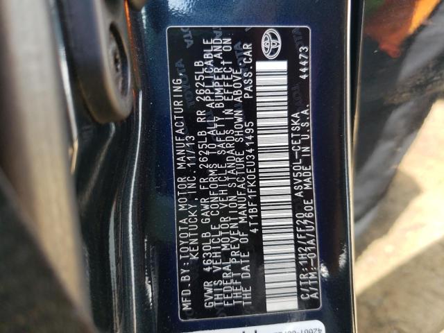 Photo 10 from auction – 2014 TOYOTA CAMRY L with VIN 4T1BF1FK0EU341495