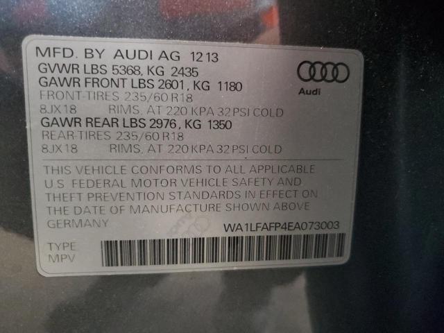 Photo 10 from auction – 2014 AUDI Q5 PREMIUM with VIN WA1LFAFP4EA073003
