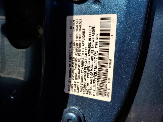 Photo 10 from auction – 2008 HONDA ELEMENT EX with VIN 5J6YH28718L017175