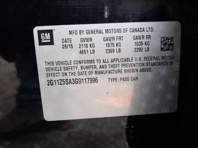 Photo 10 from auction – 2016 CHEVROLET IMPALA LS with VIN 2G11Z5SA3G9117996