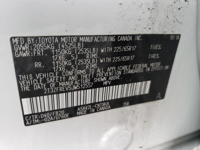 Photo 10 from auction – 2018 TOYOTA RAV4 LE with VIN 2T3ZFREV5JW512557