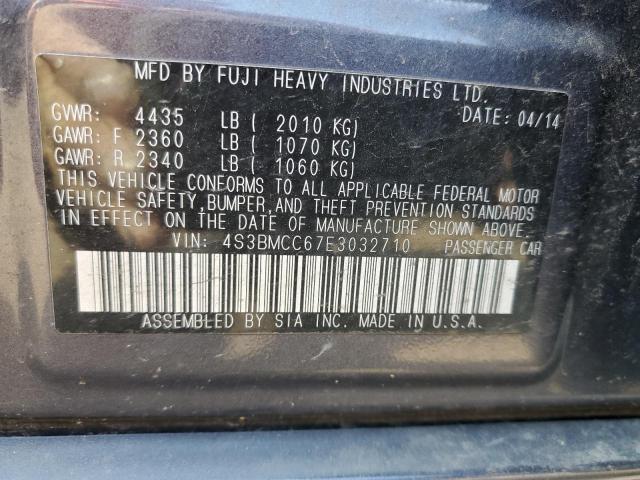 Photo 10 from auction – 2014 SUBARU LEGACY 2.5 with VIN 4S3BMCC67E3032710