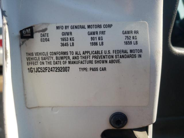 Photo 10 from auction – 2004 CHEVROLET CAVALIER with VIN 1G1JC52F247292007