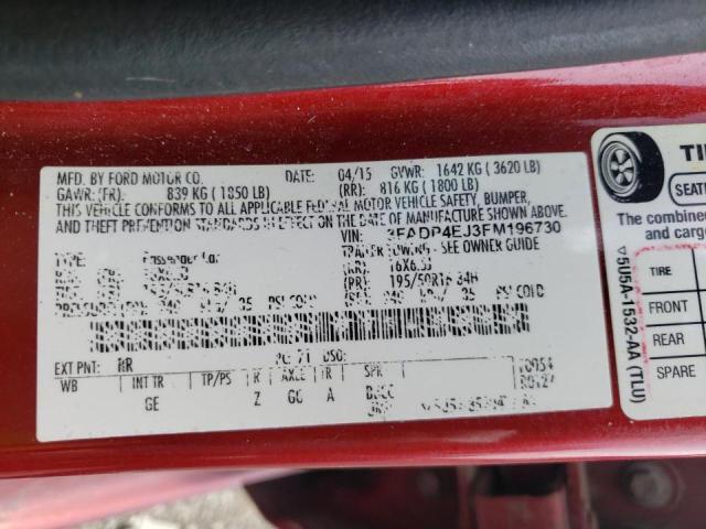 Photo 10 from auction – 2015 FORD FIESTA SE with VIN 3FADP4EJ3FM196730