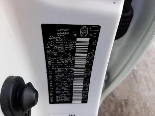 Photo 10 from auction – 2016 TOYOTA COROLLA L with VIN 2T1BURHE1GC575709