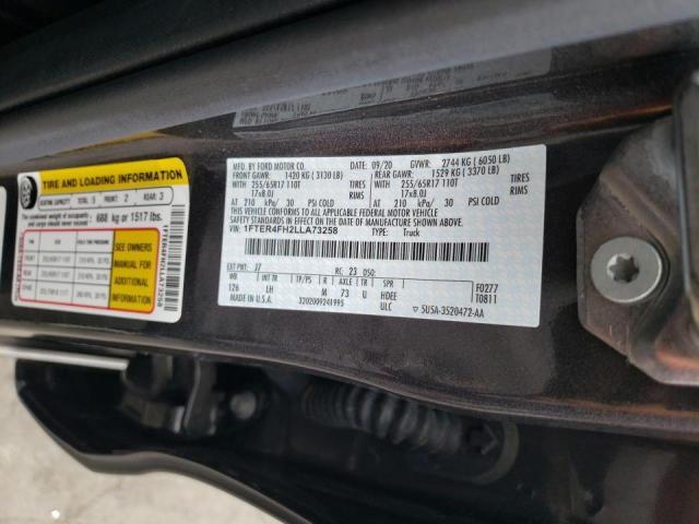 Photo 10 from auction – 2020 FORD RANGER XL with VIN 1FTER4FH2LLA73258