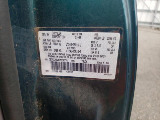 Photo 10 from auction – 1996 DODGE RAM 2500 with VIN 3B7KC23W4TM136774