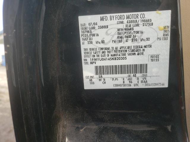 Photo 10 from auction – 2005 FORD ESCAPE LIM with VIN 1FMYU04145KB20305