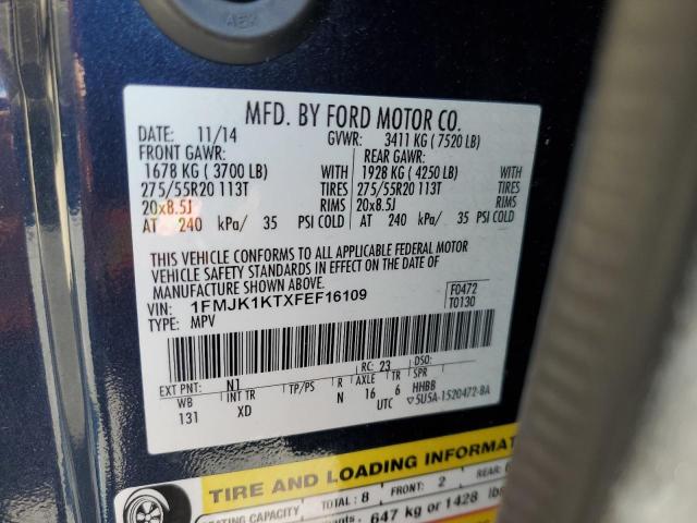 Photo 10 from auction – 2015 FORD EXPEDITION with VIN 1FMJK1KTXFEF16109