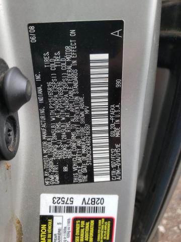 Photo 10 from auction – 2008 TOYOTA SIENNA CE with VIN 5TDZK23C48S218387