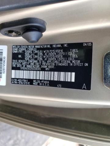 Photo 10 from auction – 2005 TOYOTA SIENNA CE with VIN 5TDZA23C25S330345