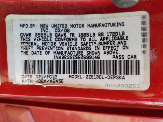 Photo 10 from auction – 2006 TOYOTA COROLLA CE with VIN 1NXBR32E56Z699146