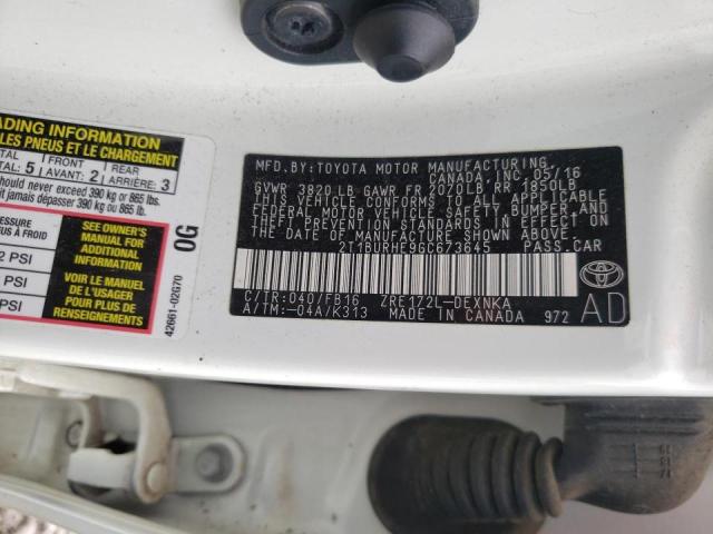 Photo 10 from auction – 2016 TOYOTA COROLLA L with VIN 2T1BURHE9GC673645