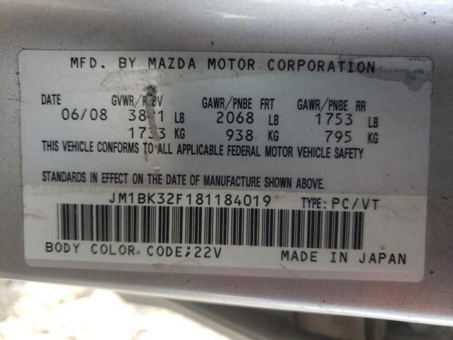 Photo 10 from auction – 2008 MAZDA 3 I with VIN JM1BK32F181184019