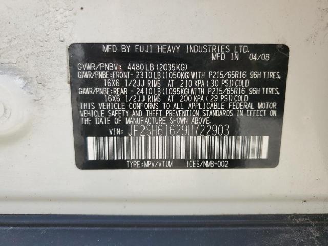 Photo 10 from auction – 2009 SUBARU FORESTER 2 with VIN JF2SH61629H722903