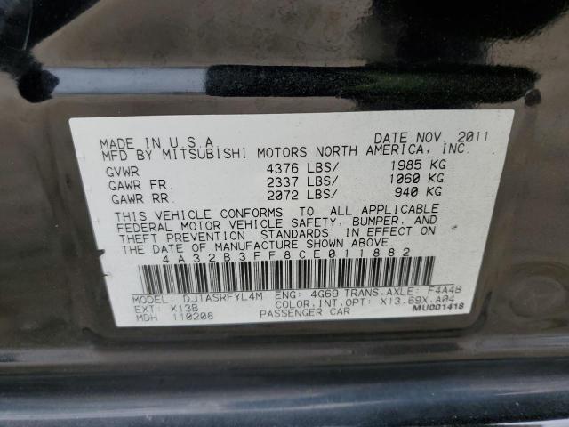 Photo 10 from auction – 2012 MITSUBISHI GALANT ES with VIN 4A32B3FF8CE011882