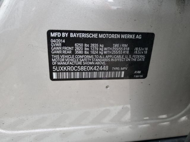 Photo 10 from auction – 2014 BMW X5 XDRIVE3 with VIN 5UXKR0C58E0K42448
