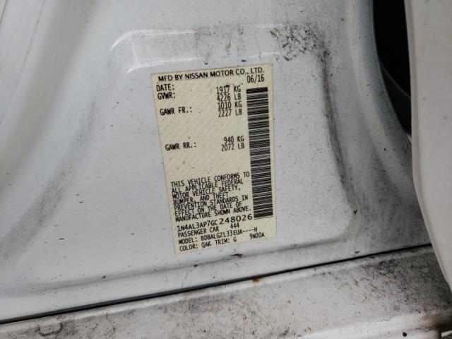Photo 10 from auction – 2016 NISSAN ALTIMA 2.5 with VIN 1N4AL3AP7GC248026