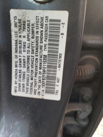 Photo 10 from auction – 2015 HONDA CIVIC LX with VIN 19XFB2F59FE115358