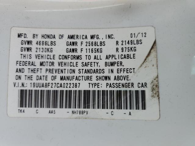 Photo 10 from auction – 2012 ACURA TL with VIN 19UUA8F27CA022387