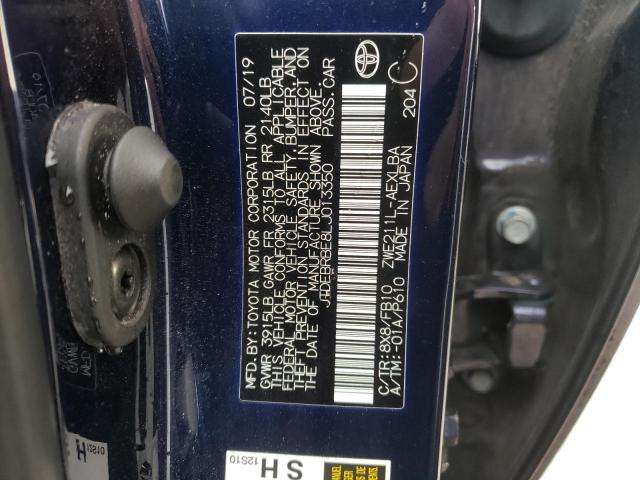 Photo 10 from auction – 2020 TOYOTA COROLLA LE with VIN JTDEBRBE8LJ013350