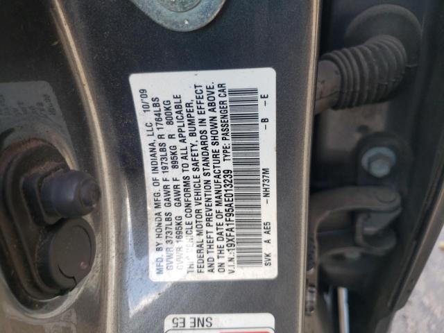 Photo 10 from auction – 2010 HONDA CIVIC EXL with VIN 19XFA1F95AE013239